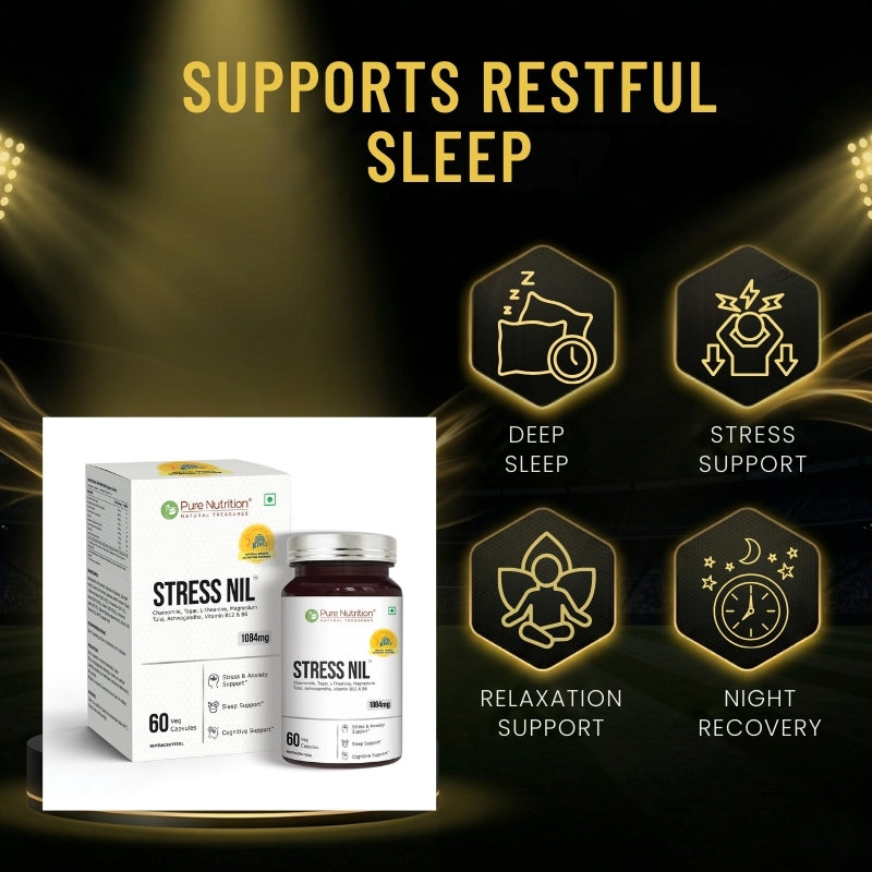 Stress Nil Herbal Relaxation & Sleep Support Supplement | Stress Relief