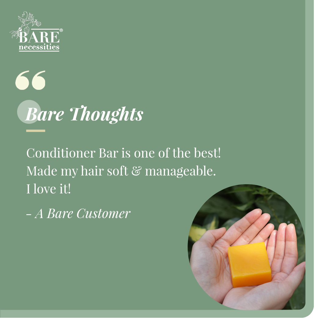 Bare Necessities Anti-frizz conditioner bar for dry damaged hair | vegan, PETA certified - 50g