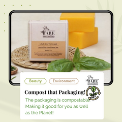 Bare Necessities Anti-frizz conditioner bar for dry damaged hair | vegan, PETA certified - 50g