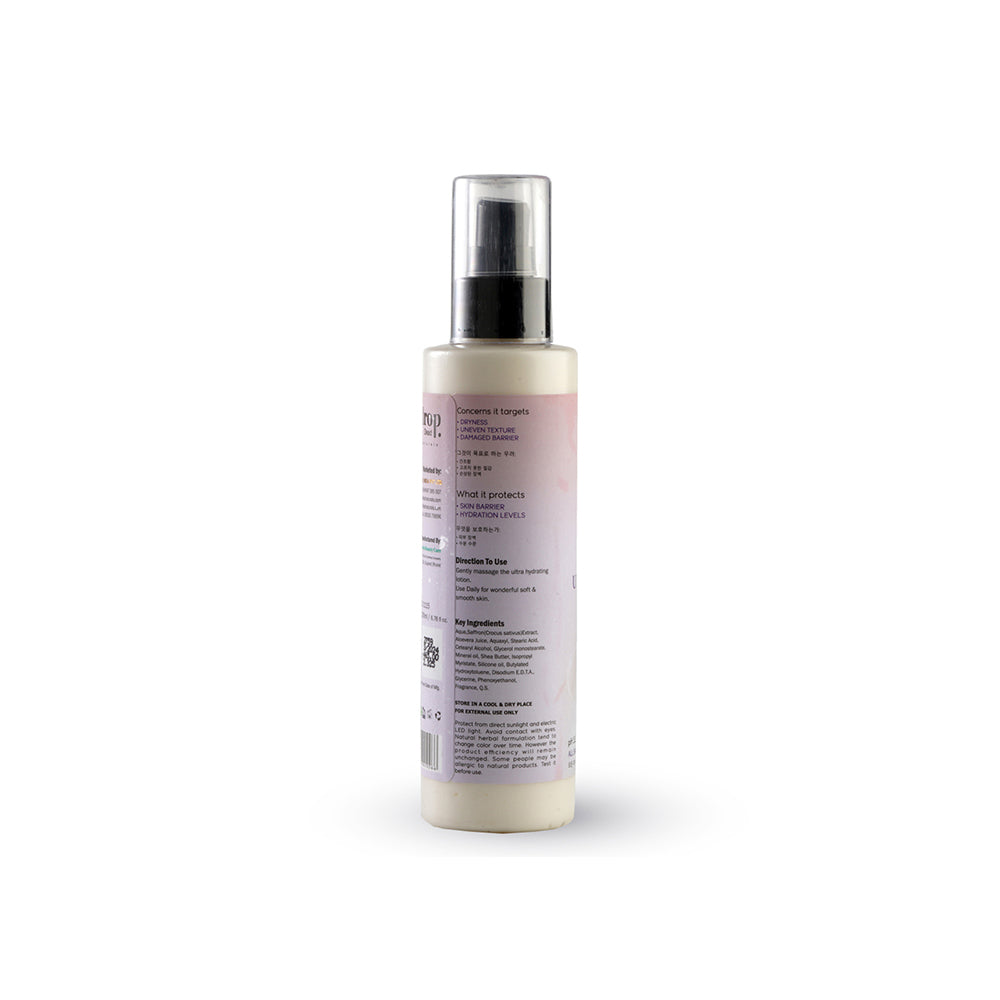 DropDead Naturals Ultra Hydrating Moisturizer | Saffron & Aloe Vera | 200 ml