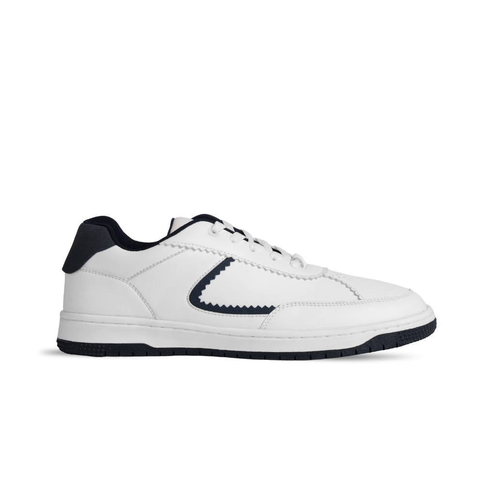 Flaire-Blue Textured Lace-Up Sneakers
