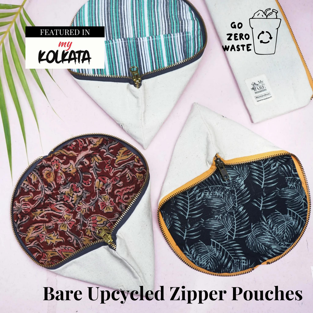 Bare Necessities Bare Upcycled Pouches with Reusable Cutlery and Straw
