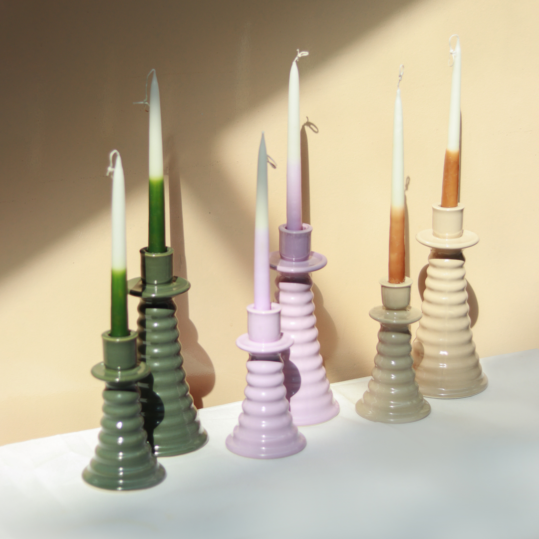Muun Home Ceramic Coil Candle Holder