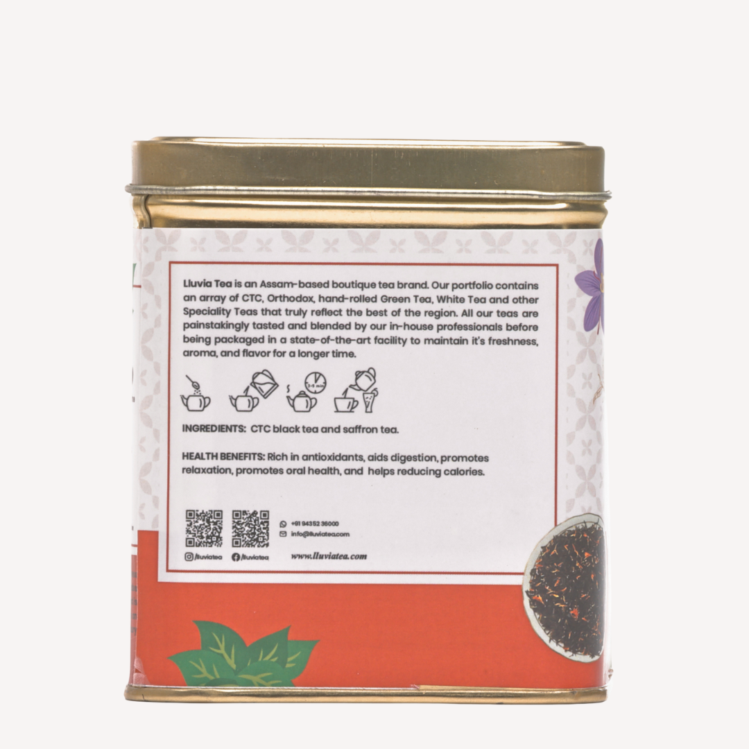 Lluvia Tea Saffron Tea - Respiratory Support | Antioxidant Richness | Anti Inflammatory (50 gm)