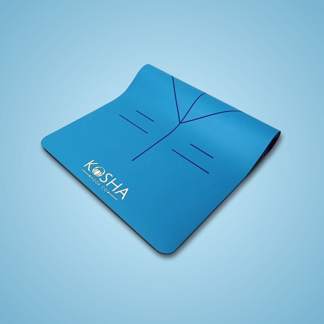 Kosha Yoga Teal PUre Align Yoga Mat