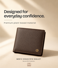 SriJeevanam's Men CVegan RFID Wallet – Sleek Plant-Based Leather-Free Wallet