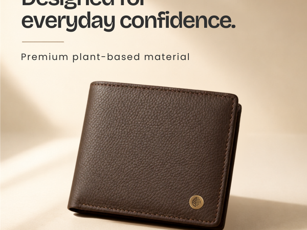 SriJeevanam's Men CVegan RFID Wallet – Sleek Plant-Based Leather-Free Wallet