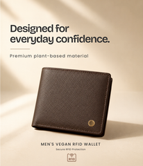 SriJeevanam's Men CVegan RFID Wallet – Sleek Plant-Based Leather-Free Wallet