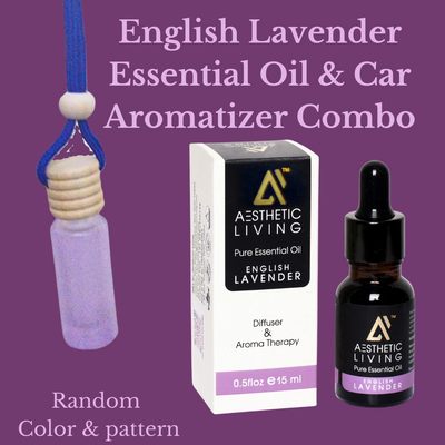 Aesthetic Living Car Aromatizer/ Diffuser Bottle with Essential Oil(Neon Tube shape-6ml+ Essential oil-15ml)