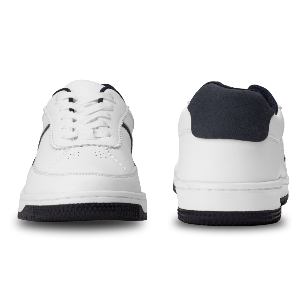 Flaire-Blue Textured Lace-Up Sneakers