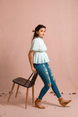 ITIDOR Veni Vedi Vici Blouse -  Heavy Gathered Body