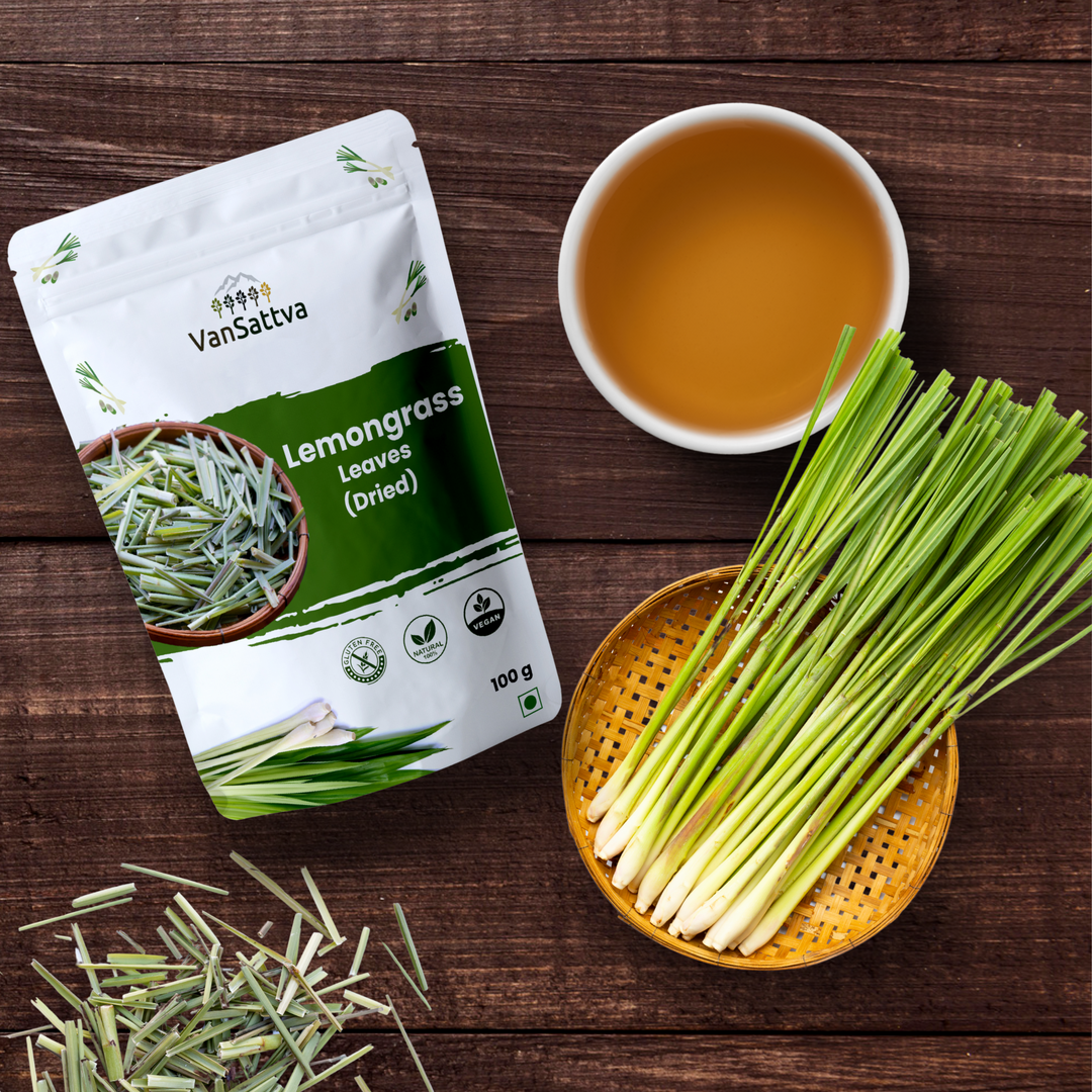 Vansattva Lemongrass Leaves - Cymbopogon citratus - Herbal Tea - Detox - 100 gram