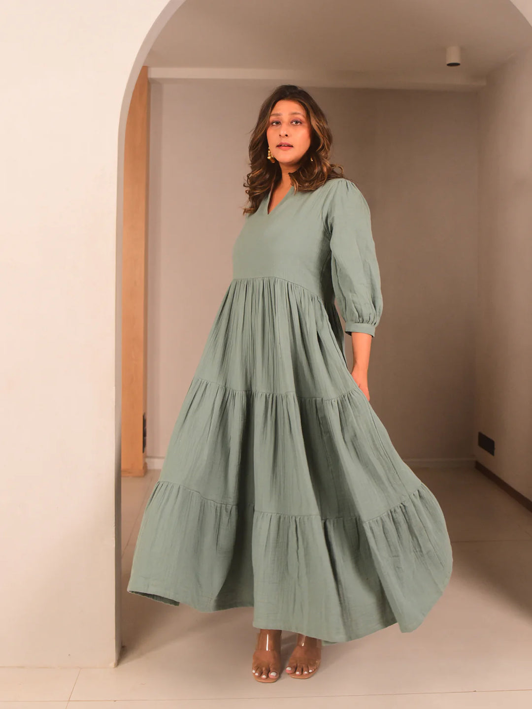 WhySoBlue Noa Tiered Dress