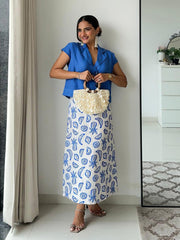 BLUE LAGOON - PRINTED LINEN CO-ORD SET