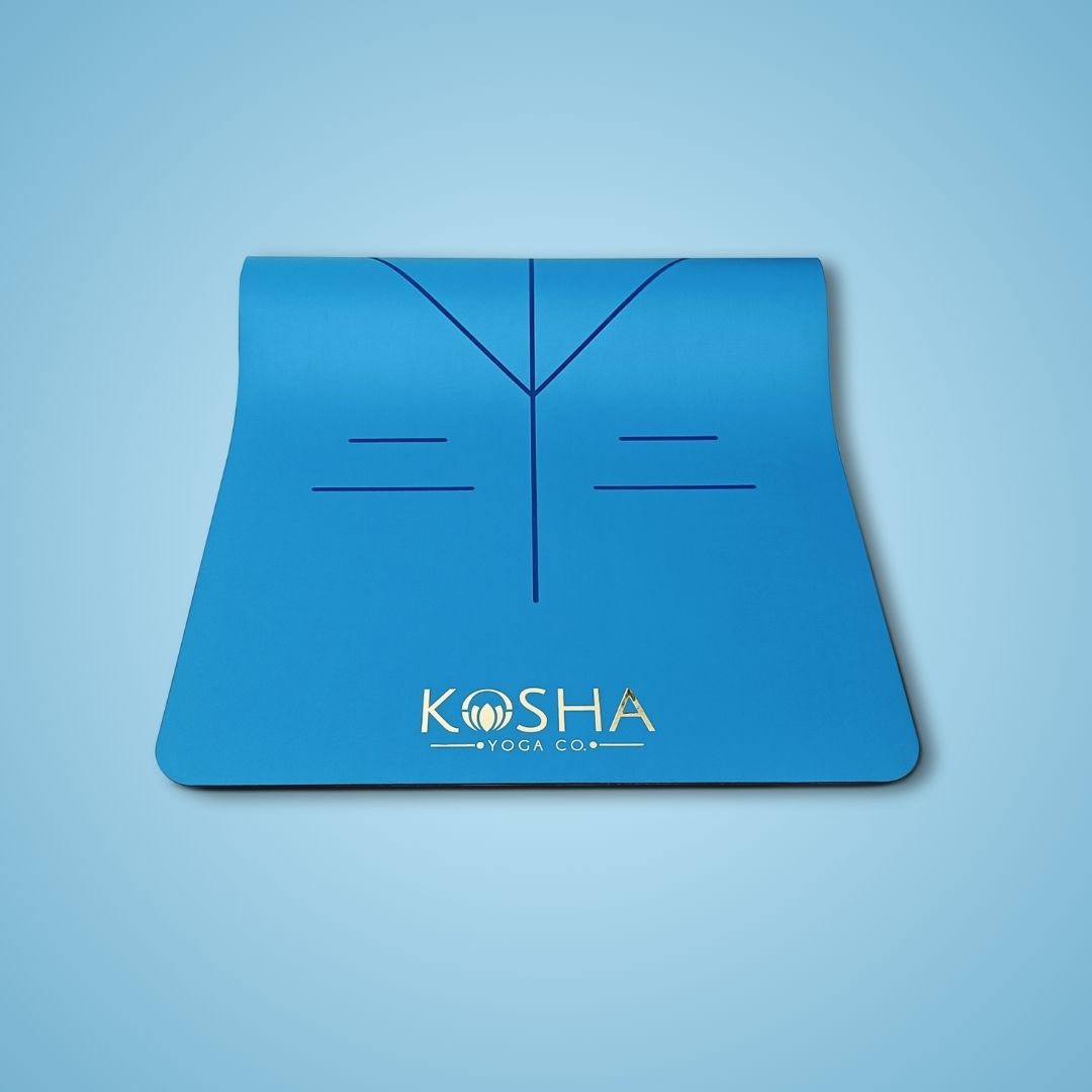 Kosha Yoga Teal PUre Align Yoga Mat