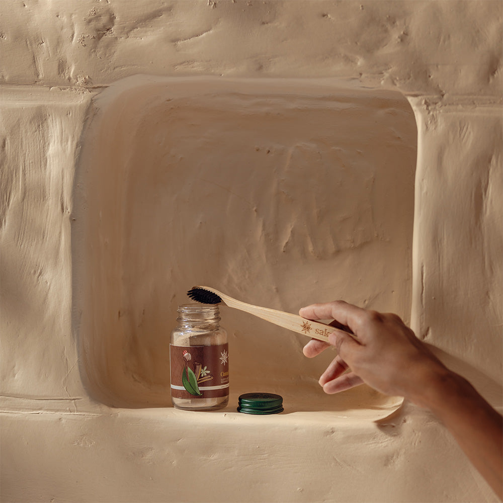 Saka Organics - CinnaFresh | Handmade Clove and Cinnamon Toothpowder | Natural Oral Care (50gms)