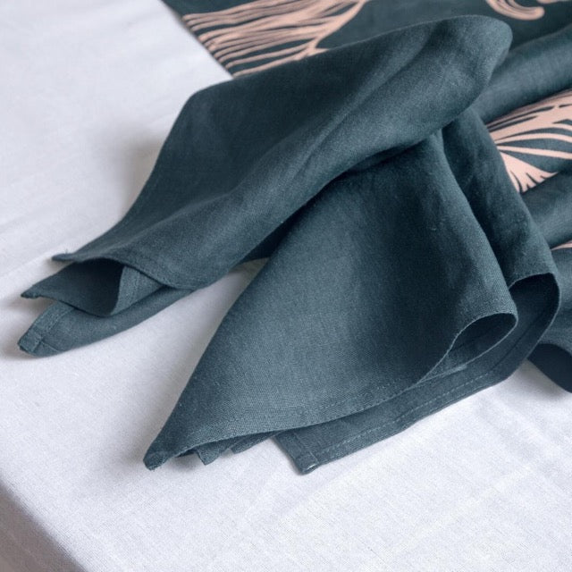 Pravaah Iraja table linen set | pure hemp | table runner, napkins and placemats | sustainable home decor