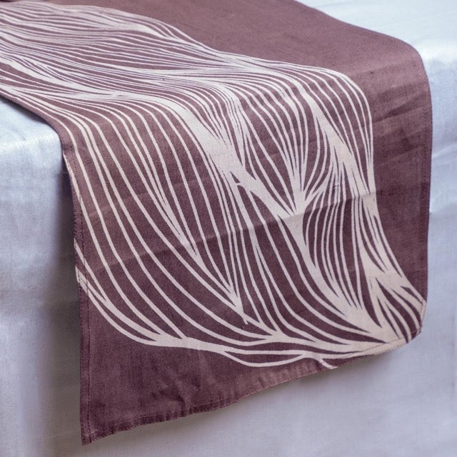 Pravaah Eni table linen set | pure hemp | table runner, napkins and placemats | antibacterial home linens