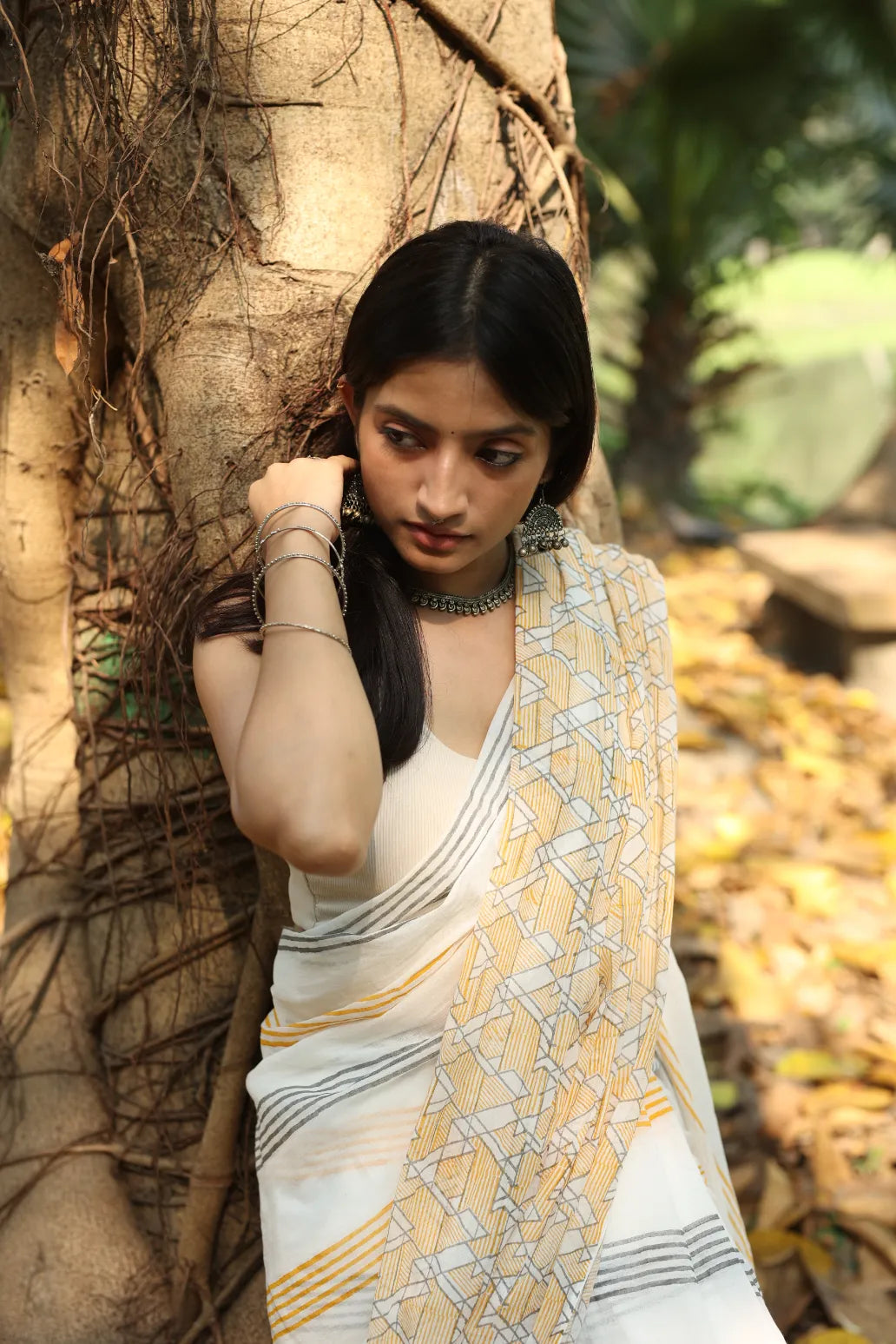 Kaleidoscope Charm Handloom Organic Cotton Saree