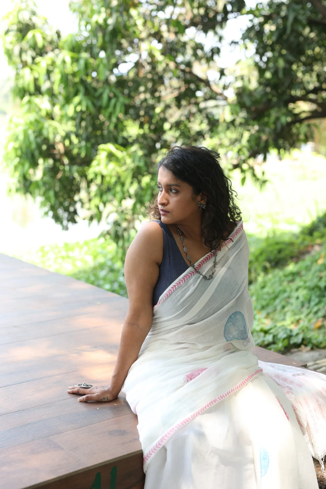 Fluttering Fairytale Handloom Organic Cotton Saree