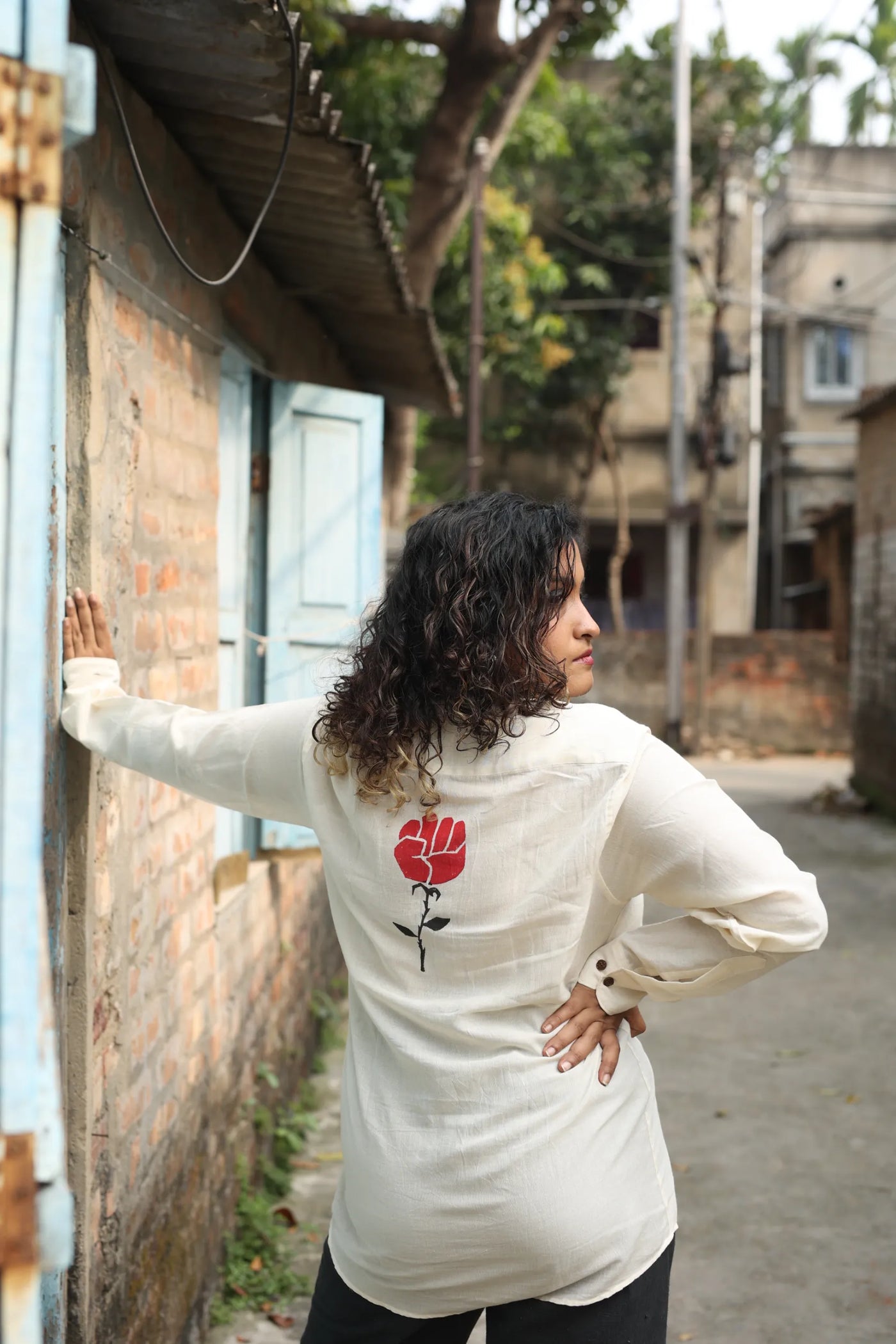 Heart of Resistance Handloom Organic Cotton Shirt