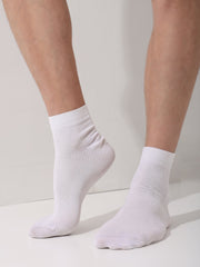 Naturefab Men's Bamboo Ankle Length socks White