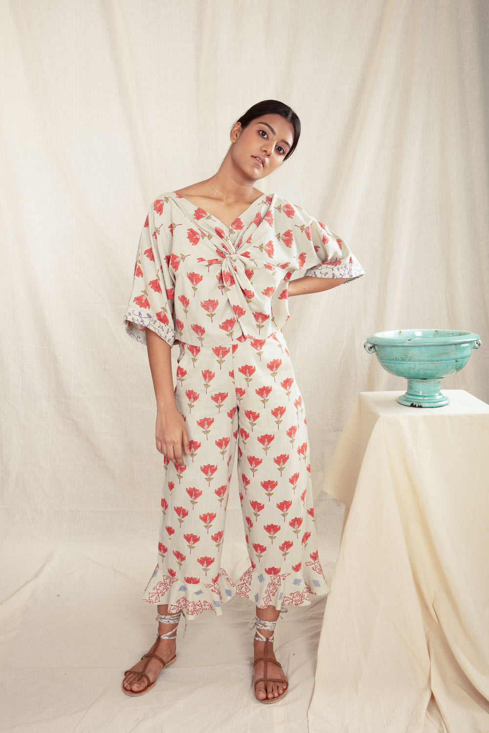 anushé pirani Rose Knot Top