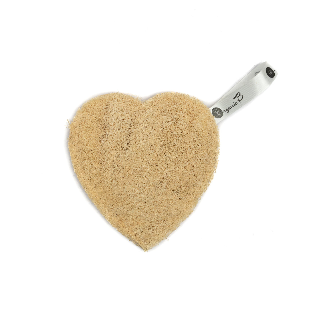 Organic B  Sundried Natural Loofah | 3 Shape| Round + Heart + Rectangle