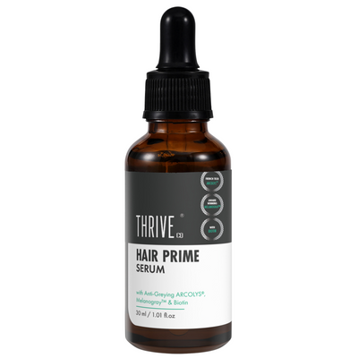 ThriveCo Hair Prime Serum With Arcolys, Biotin & Black Tea Extract, Light-Weight, Non-Sticky & Odourless Formula, Ammonia Free & Cruelty Free, 30 Ml