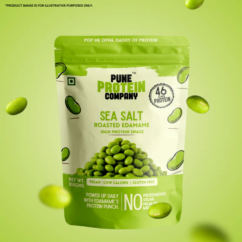 Pune Protein Company Sea Salt Roasted Edamame | 46g Protein
