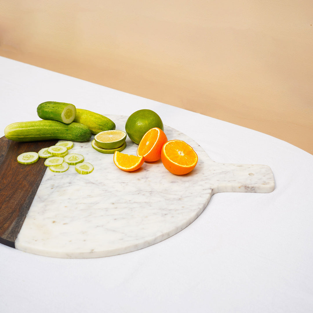 Muun Home Marble and wood XL platter