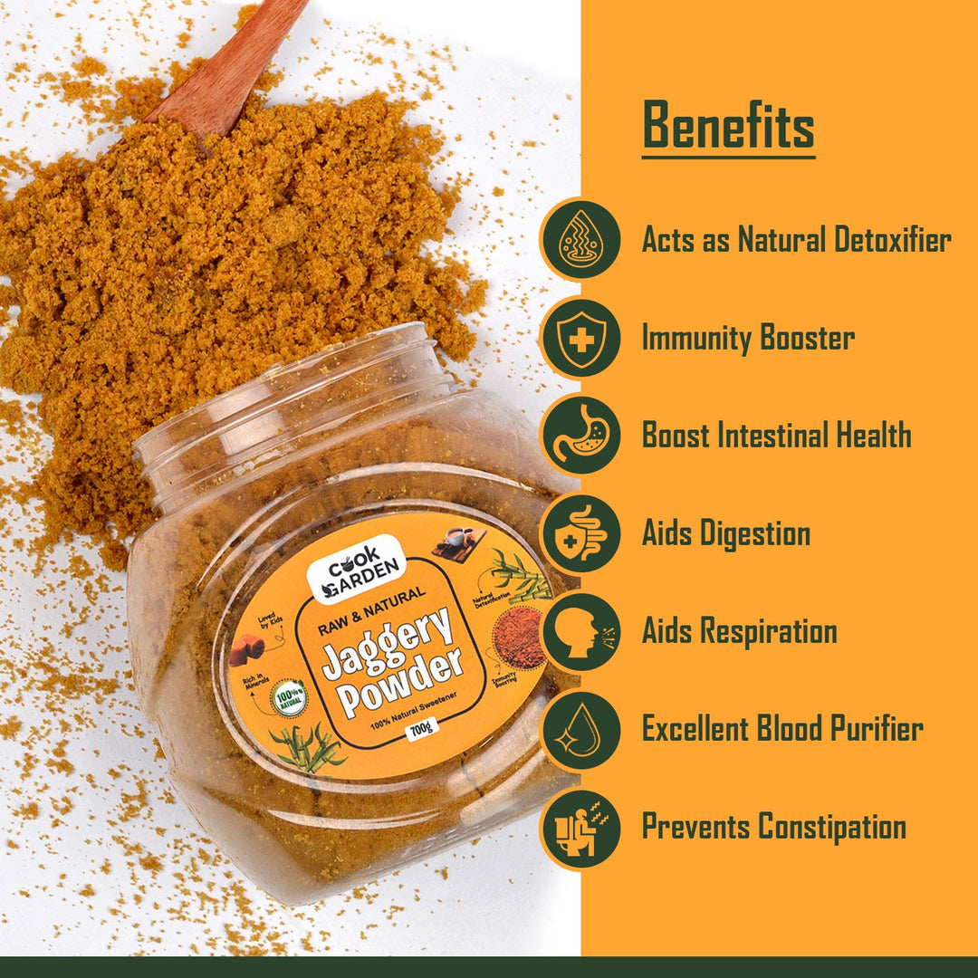 CookGarden Jaggery Powder | 700g | Natural Sugar | No Preservatives Added
