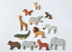 BIRCH & BUG Wild Animals Set of 12