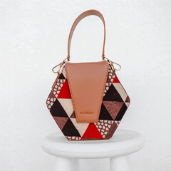 AXTRACT Honeycomb Hexbox - Hexagonal Kutchi Handcrafted Bag