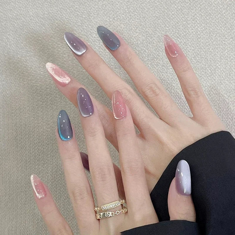 Angel Aura | Long Almond, Press On Nails
