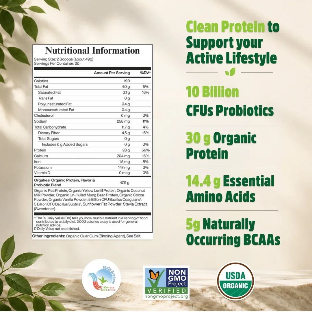 Organic Plant Based Protein Powder Unflavored
