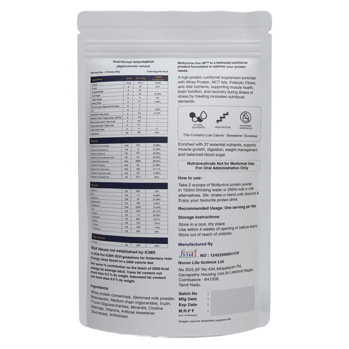 Natural Infusions Multyviron Pro HP – Advanced Nutritional Protein Powder (Vanilla Flavour) – 200g