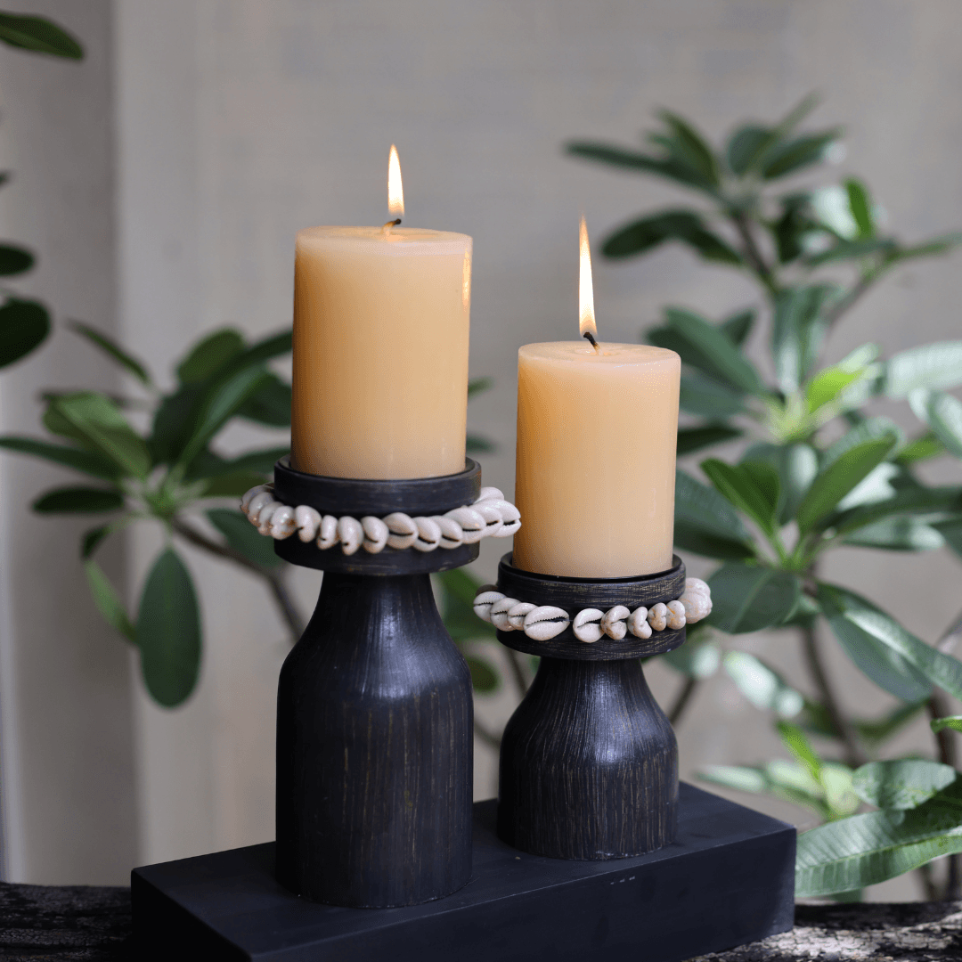 Goomti Twin Flames (Black Candle Stands)