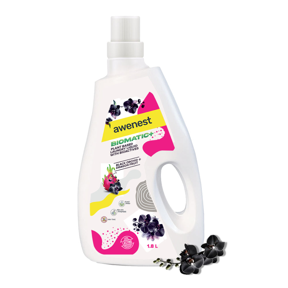 Awenest 1.8 L Natural Laundry Liquid | Top and Front Load | Removes Tough Stains | Long Lasting Fragrance | Fresh, Soft Clothes (Pack of 2)