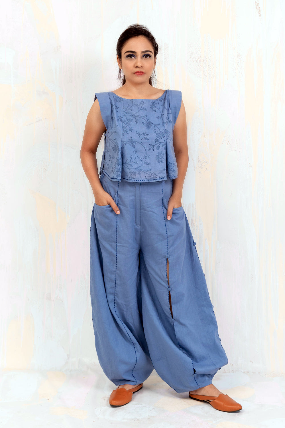 ITIDOR Rame' Crop - Box Pleated Sleeves