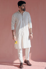 ITIDOR Aralinn Kurta - Chinese Collar, Back Waist Elastic