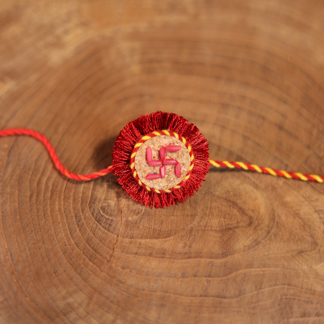 Scrapshala Swastik Plantable Rakhi | Roli-Chawal Included