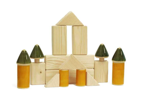 Fairkraft Creations Wooden building blocks | Educational wooden toys | Wooden stacking blocks