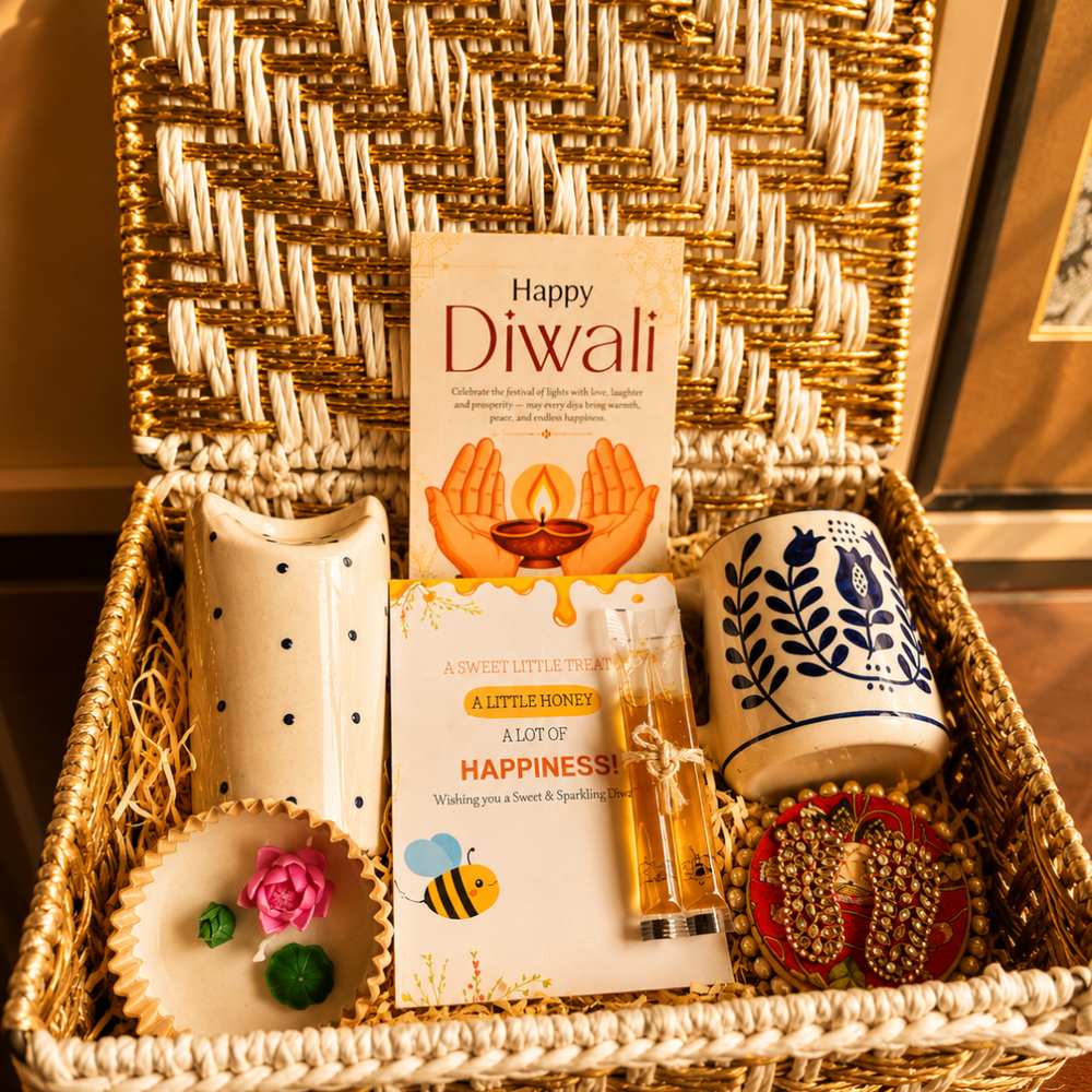 Festive Sip Tumbler Mug Gift Hamper | Diwali Drinkware & Décor Hamper