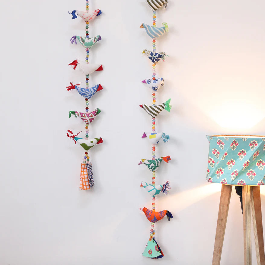 Bird Fabric Dangler - Set of 2