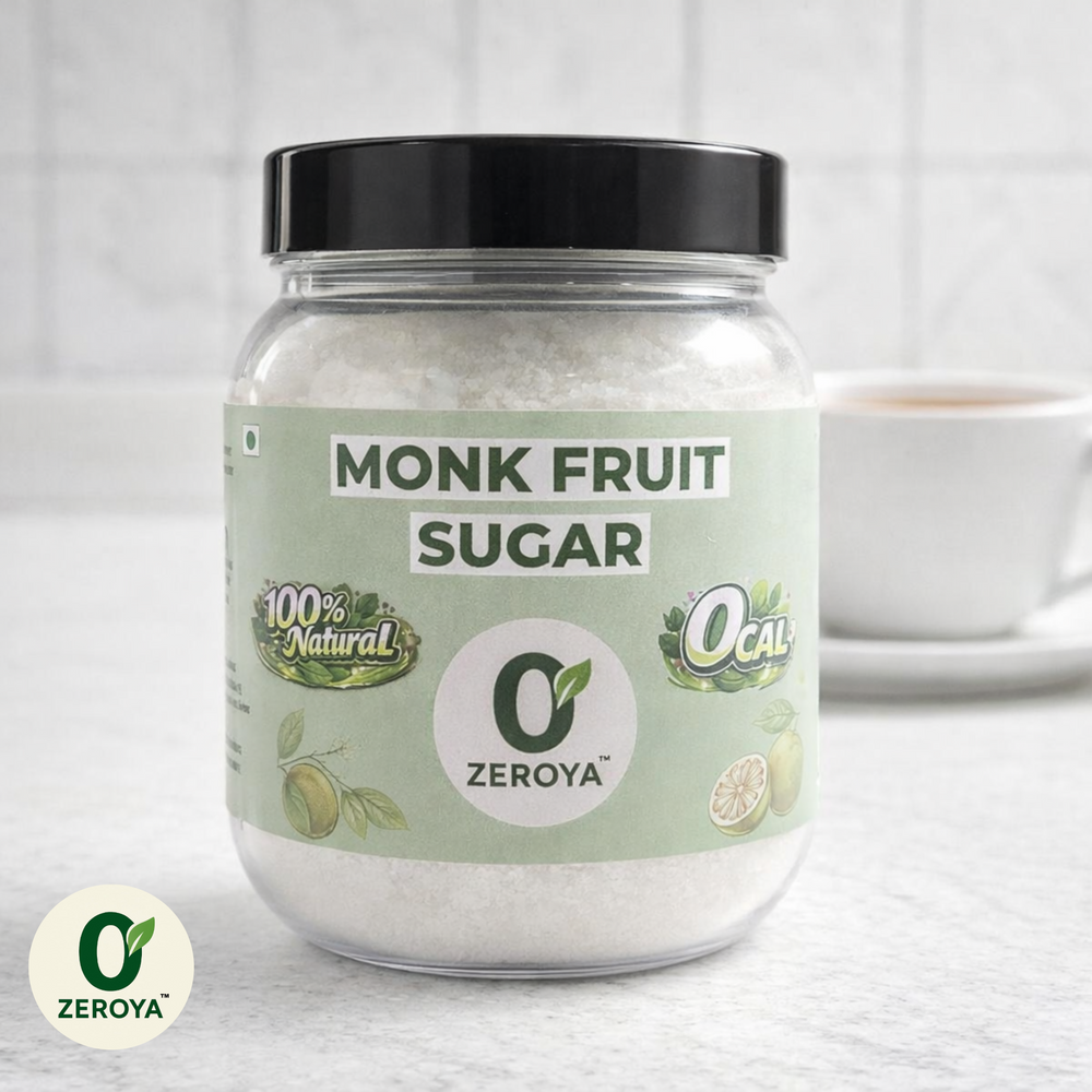 Zeroya Monk Fruit Sugar – Zero Calorie Natural Sugar Substitute (Diabetic Friendly)