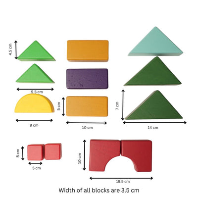 Earthy Rhythm - Multicolored Geo Blocks