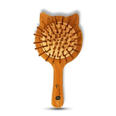 Organic B Cat Shaped Paddle Hairbrush | Bamboo