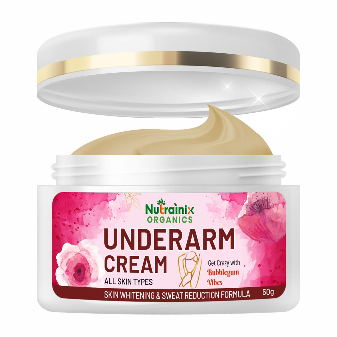 Nutrainix Organics Underarm Brightening Cream Dark Spot Corrector + Soothing Hydration for Silky, Confident Skin - 50 gm