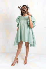 ITIDOR very Short Dress- Flared Uneven Hem